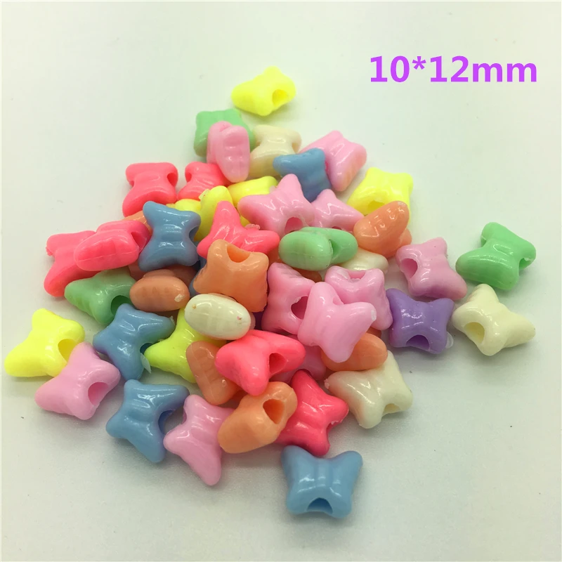 

50pcs Butterfly Mixed Colors Acrylic Perforation Beads DIY Jewelry Making Earrings Necklace Bracelet Accessories #MIx21