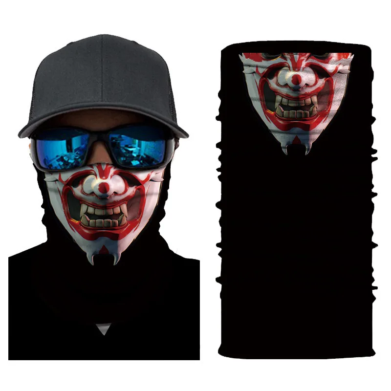Велосипедный мотоциклетный головной платок для шеи с теплым черепом маска для лица Лыжная Балаклава головная повязка страшная маска на Хеллоуин защита для лица для улицы