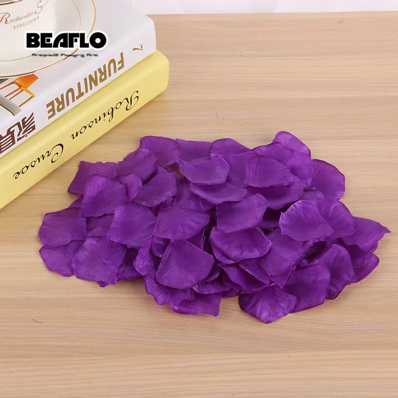 500 шт./лот искусственные лепестки роз для девочек в цветочек бросить шелк Поддельные лепесток для свад - Цвет: Dark Purple