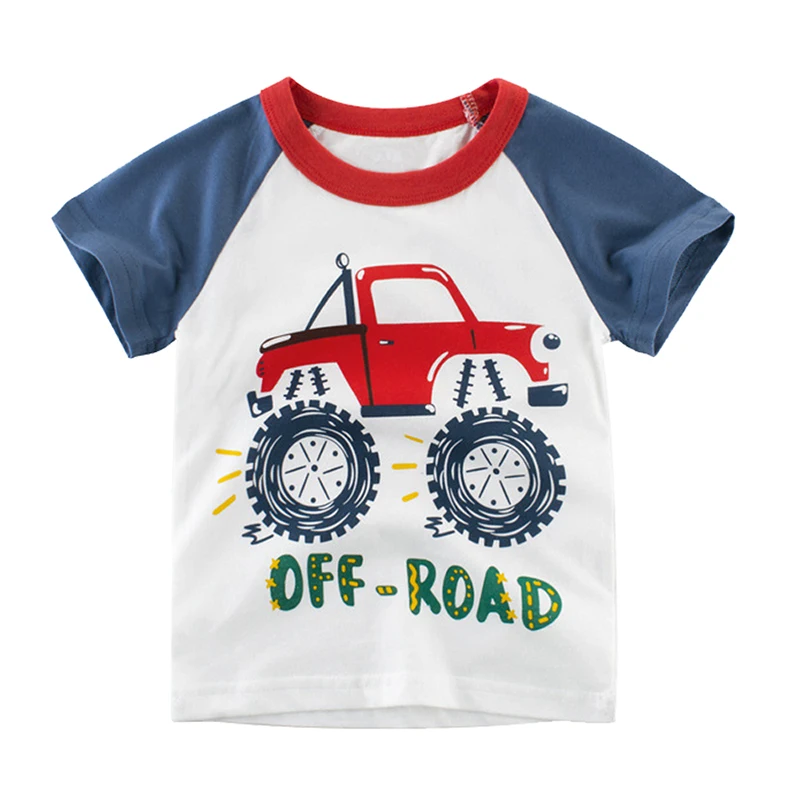 BINIDUCKLING/ г. летний комплект детской одежды, футболка с круглым вырезом+ шорты, детская одежда, пуловер с рисунком машины, хлопковая детская одежда для мальчиков