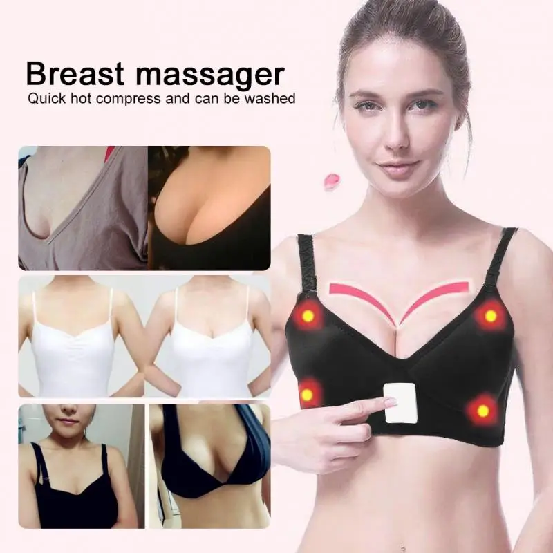 

Electronic Breast Massager Enhancer Ghest Frequency Vibration Bra Enlargement Machine Breast Heating Care Stimulator Massager