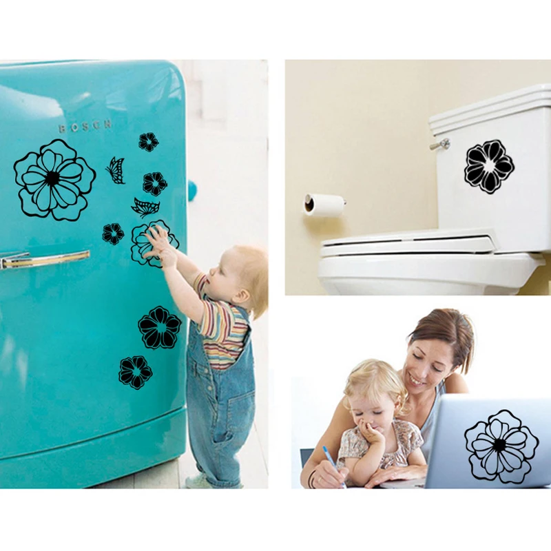 Flowers Butterflies Wall Sticker 11