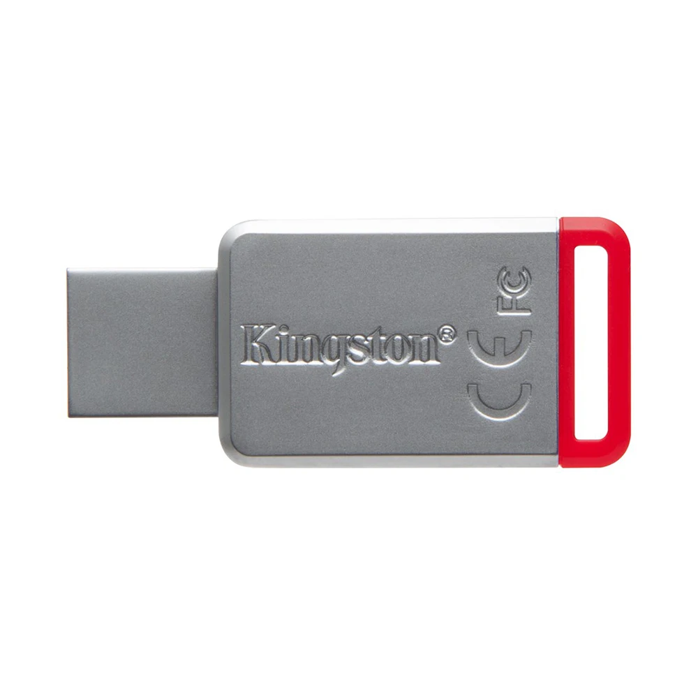 Kingston DataTraveler DT50 32 GB-Memoria USB (USB 3,0 DE 32 GB USB tipo-A tipo Llave) Color Plata y Rojo