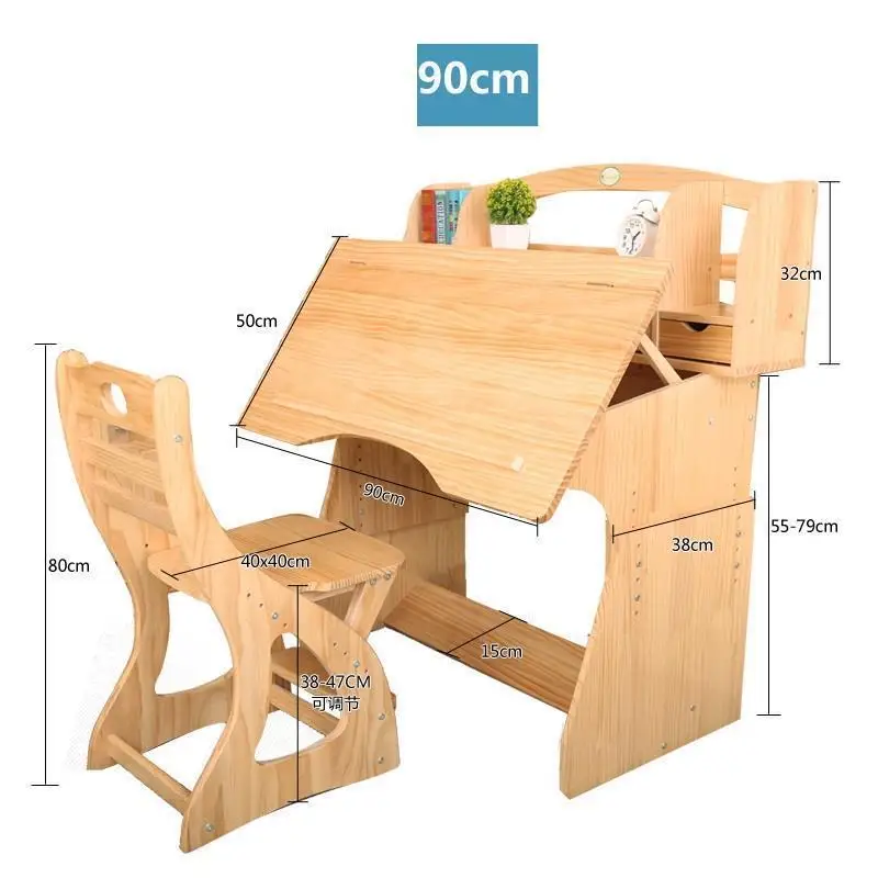 Pupitre Estudiar Tafel Estudar Tableau Tisch Cocuk Masasi Estudo Infantil деревянный Escritorio Mesa стол Enfant детский стол для обучения - Цвет: MODEL C