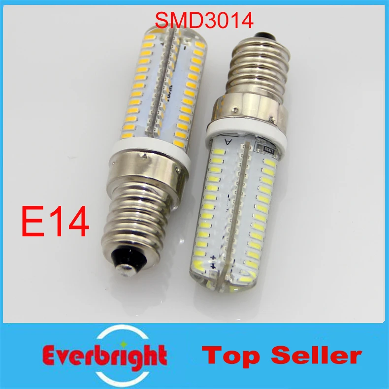 

E14 SMD 3014 High Voltage 12W 104 LED Led Bulbs Light Crystal Lamp 360 Degree Led Corn Light Cool White/Warm White AC 110V/220V