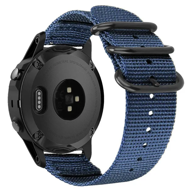 Нейлоновый ремешок TORQUILA 20 мм премиум-класса Nato для Garmin Fenix 5S/5S Plus/Vivoactive 3/Forerunner 645 музыкальный дышащий ремешок для часов - Цвет ремешка: Blue