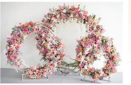 Имитация цветочного искусства Шелковый цветок свадебный цветок дверь счастливая дверь круглый полный цветок Арка открытие магазина празднование - Цвет: a set