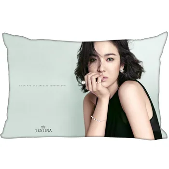 

KPOP star Song Hye Kyo rectangular pillowcase two sided printing satin pillow cover Custom your image gift