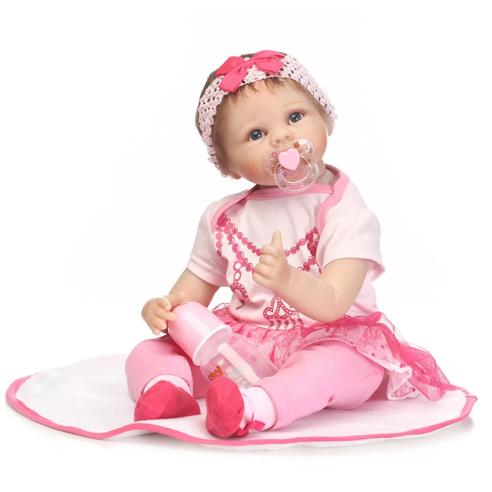 

NPKCOLLECTION girl reborn dolls for sale 22"55cm soft silicone reborn baby dolls fake baby BJD doll bebe dolls menina bonecas