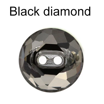 Astrobox 5pcs 12mm K9 glass type Round Rhinestones crystal buttons Fabric Decorating/ Apparel Sewing buckle Accessory Black Diamond
