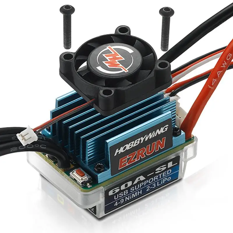 Hobbywing EzRun 60A 81010190 2-3S линейный Режим BEC 6V/1.5A для 1/10 1/12 RC touring cars buggy | Игрушки и хобби