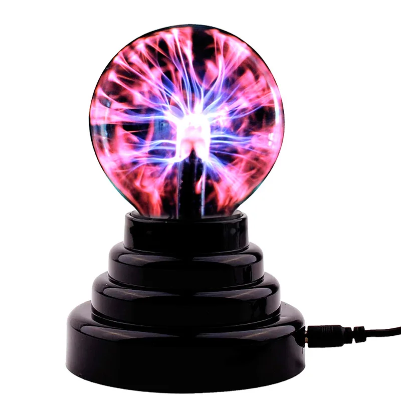 

Novelty Glass Magic Plasma Ball Lamp Finger Touch Activated Blitzball Table Night Light Lamp Home Decoration Accessories