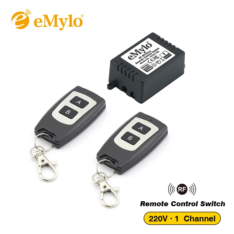 eMylo Wireless RF Remote Control Light Switch AC 220V 230V 240V 1000W
