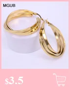 MGUB New design Lightweight stainless steel jewelry gold colors oval Hoop earrings for women LH664