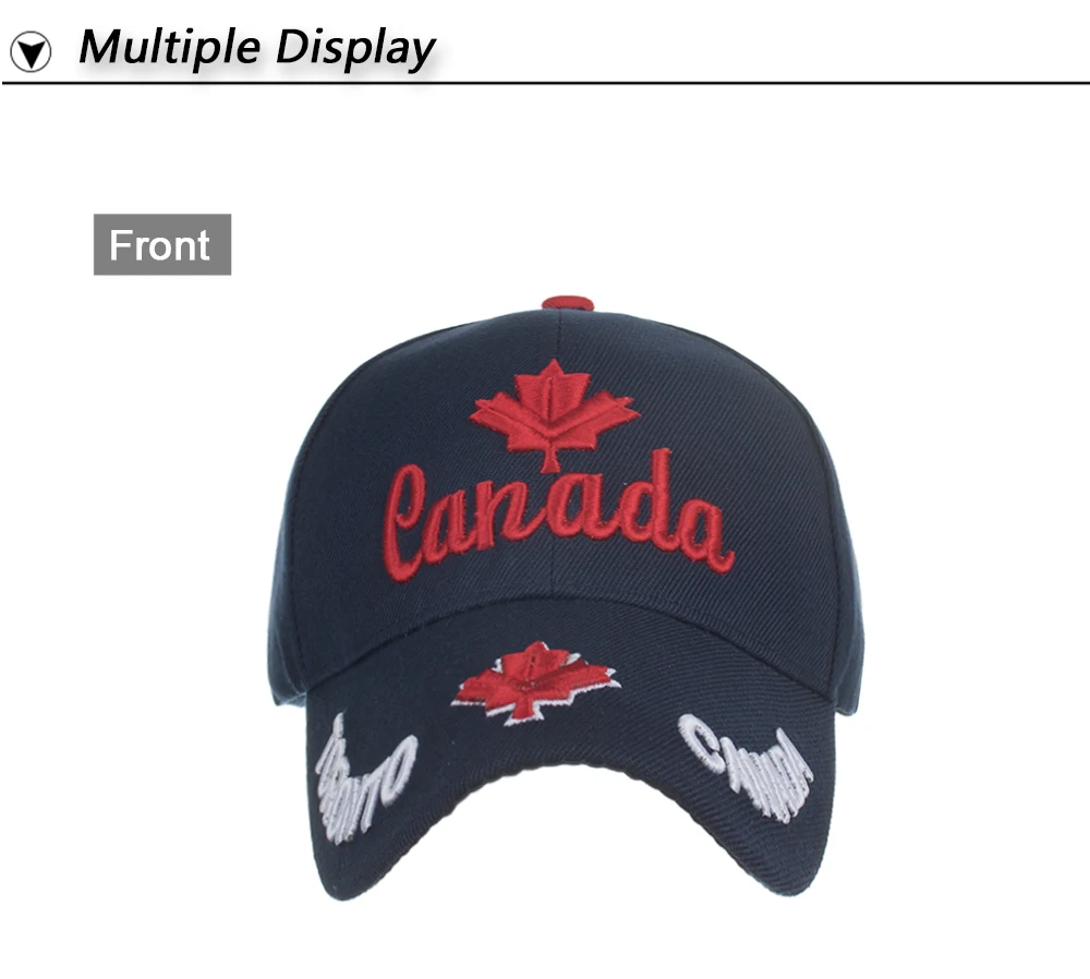 Joymay 2019 канадский клён Листья Вышивка Бейсбол Кепки Регулируемый Для мужчин кепка бейсболка шапка B633