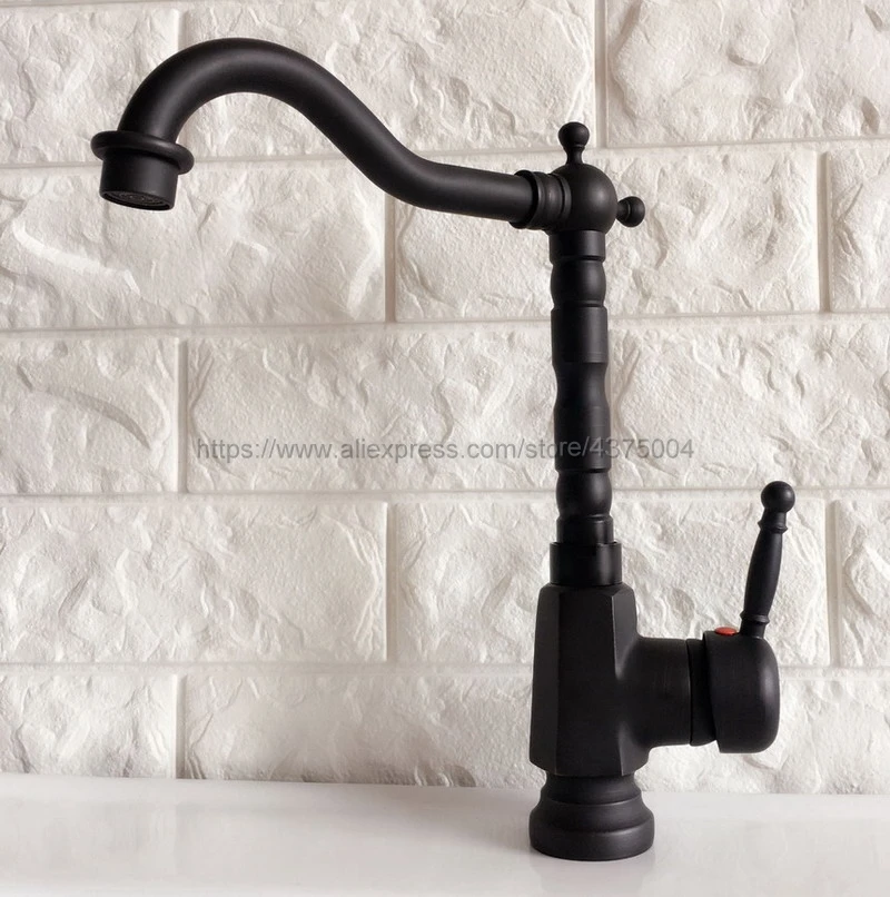 Single Handle Bathroom Hot/Cold Basin Faucet Bathroom Kitchen Deck Mounted Oil Rubbed Bronze Basin Faucet Nnf350