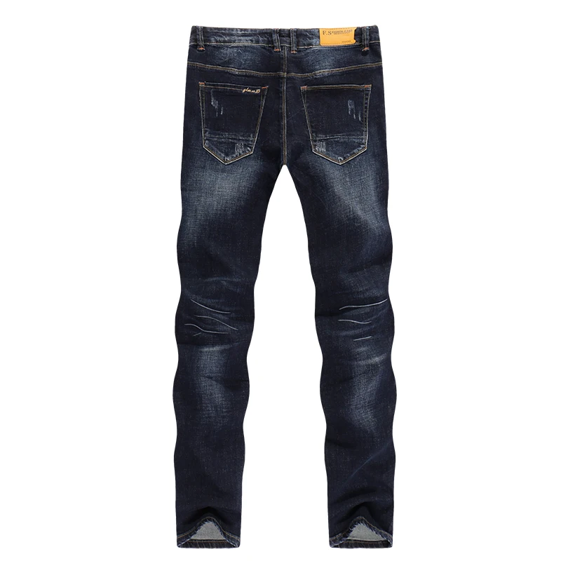 KSTUN мужские джинсы, рваные, в полоску, тонкие, толстые, темно-синие, эластичные, окрашенные, мягкие, байкерские джинсы, уличные, состаренные, ковбойские штаны