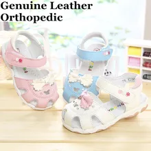 Newst D’été 1 paire En Cuir Véritable Enfants Sandales fille chaussures Orthopédiques, Super Qualité Enfants Chaussures D’été
