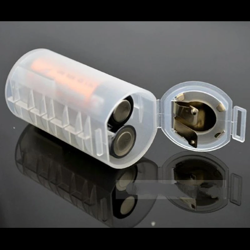 

Centechia Excellent Quality 1pcs 2 AA To D Size Battery Holder Conversion Adapter Switcher Converter Case White Wholesale Price