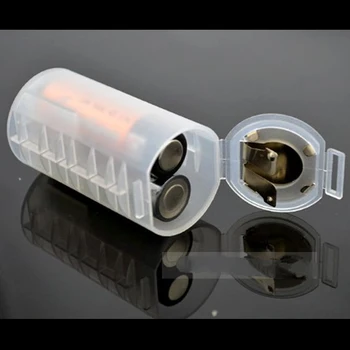 

Centechia Excellent Quality 1pcs 2 AA To D Size Battery Holder Conversion Adapter Switcher Converter Case White Wholesale Price
