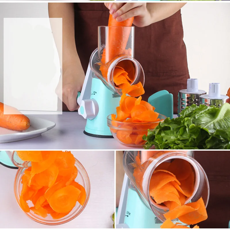 🔥Three in one🔥 Household Multifunctional Drum Vegetable Cutter