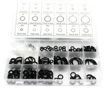 

Kelfebby 225 pcs Rubber O Ring Gaskets Durable O-Ring Washer Seals Different Size Assortment Kits With Plactic Box Kit