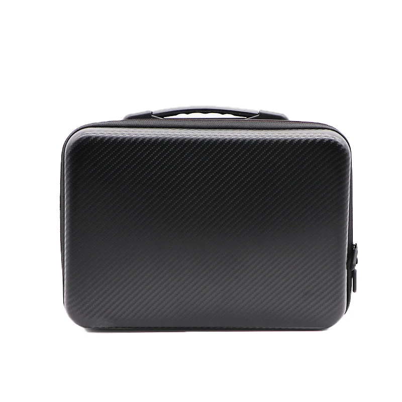 Détail de la poignée et de la bandoulière de l'étui de transport EVA pour DJI Mavic 2 Pro/Zoom, sac à main résistant à l'eau avec coutures renforcées.