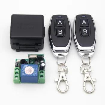 

433Mhz Universal Wireless Remote Control Switch DC 12V 1CH relay Receiver Module and 2pcs RF Transmitter 433 Mhz Remote Controls