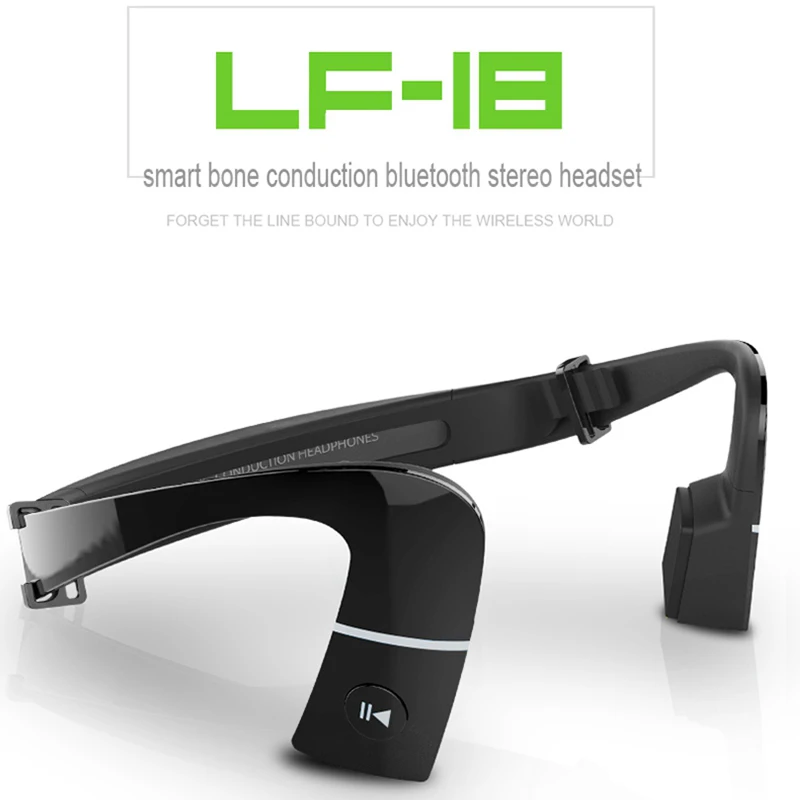 

LF-18 Wireless Bluetooth 4.1 Stereo Headset Waterproof Neck-strap Headphone Bone Conduction NFC Hands-free Earphone for phones