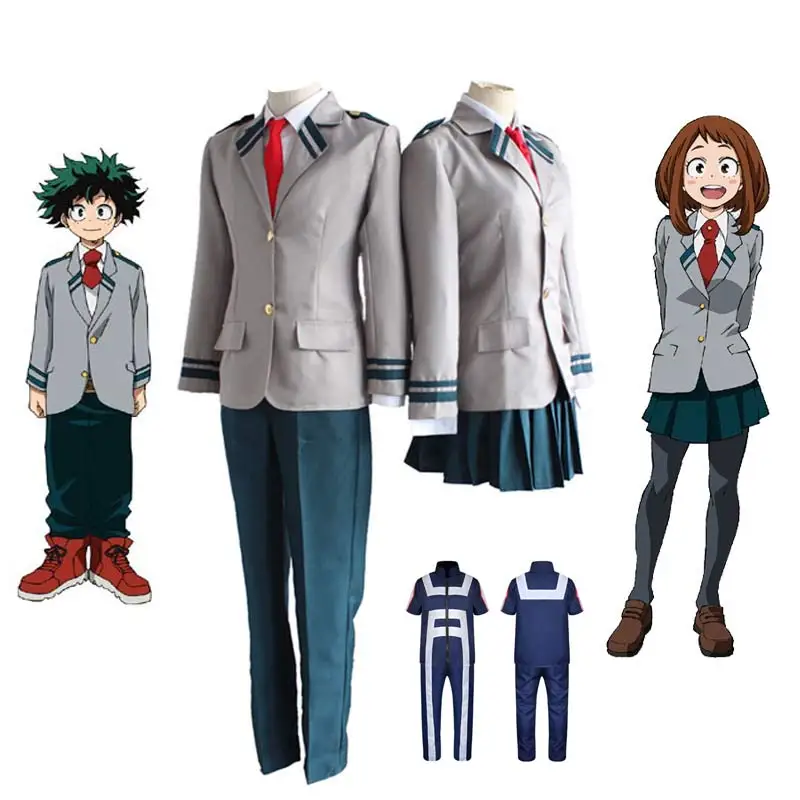 

Boku No Hero Academia AsuiTsuyu Yaoyorozu Momo OCHACO URARAKA Midoriya Izuku Cosplay Costume School Uniform My Hero Academia