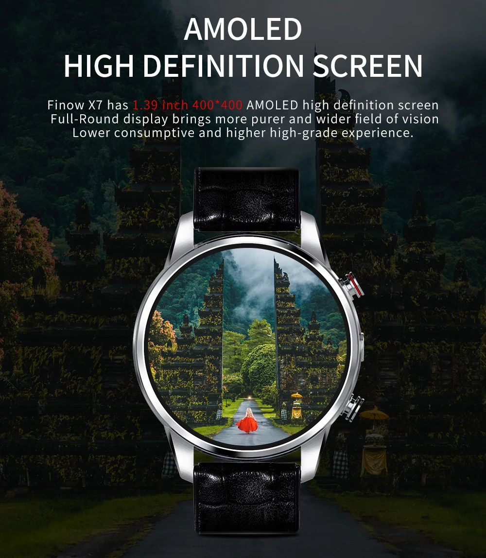 Новинка, Смарт-часы Finow X7 4G, 1,39 дюймов, Android 7,1, 1G+ 16G, спортивные Смарт-часы для мужчин и женщин, фитнес-трекер сердечного ритма, gps