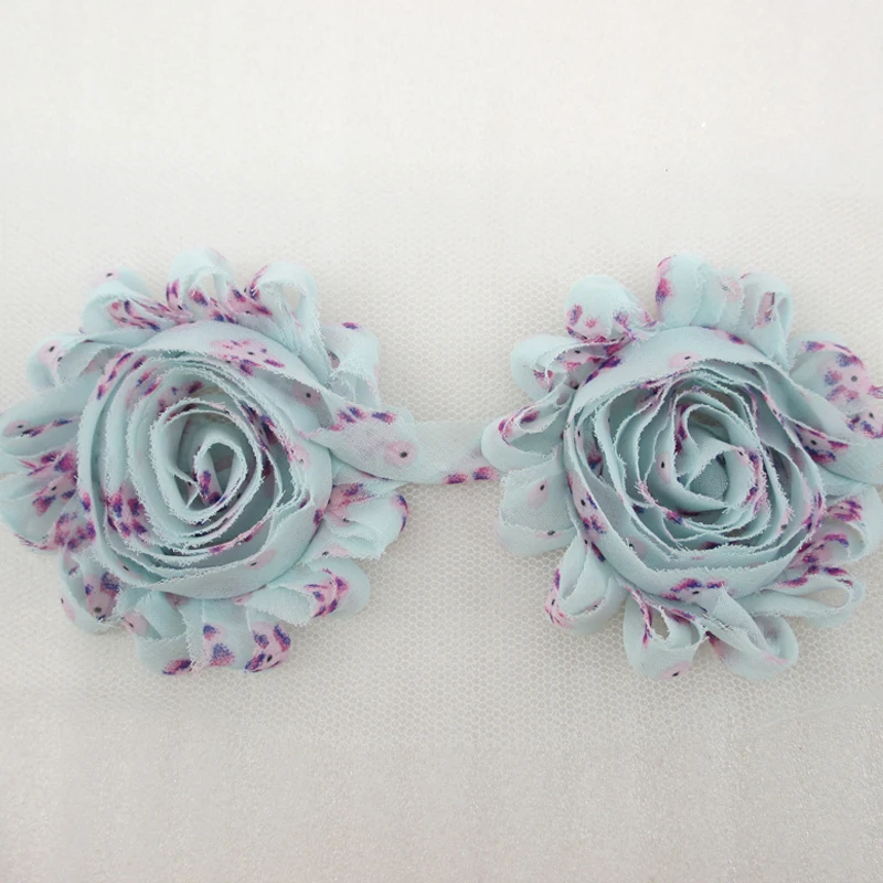 

David accessories 1 Yard Chiffon Shabby Flowers Cloth for DIY Crafts Hair Band Sewing Baby Hair Bow Decor,1Yc6165