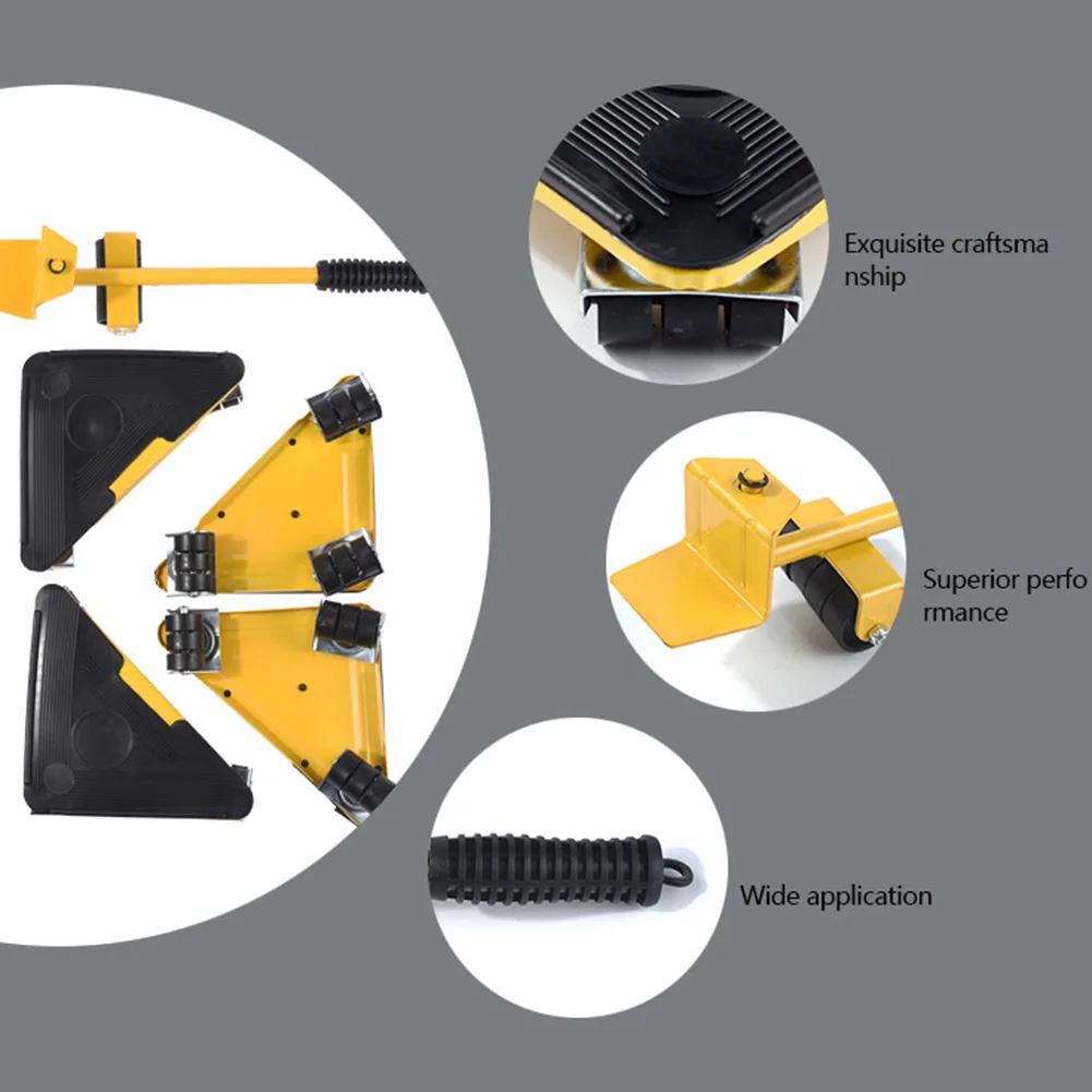 Мебельный ролик транспортировки набор для удаления подъемный инструмент для перемещения 4 угловых грузчиков с подъемником тяжелого перемещения дома мебель аксессуары