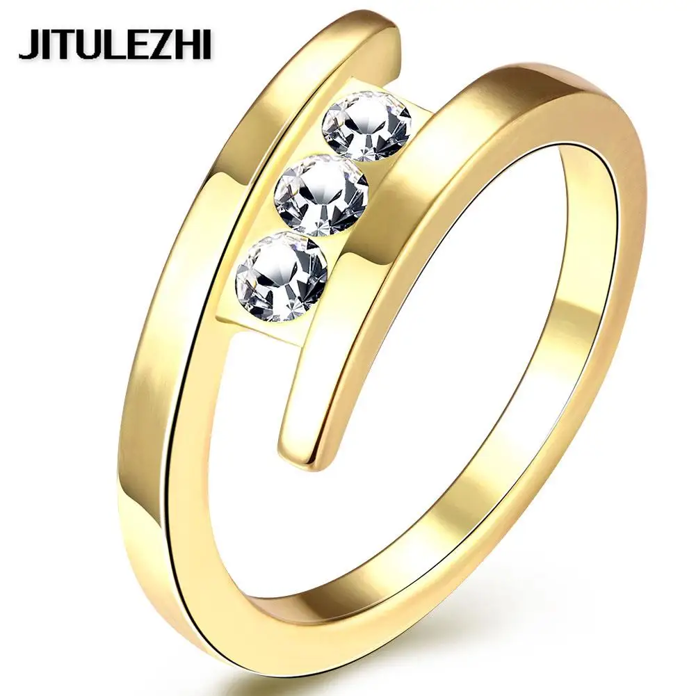 Позолота кольца для женщин Свадебные украшения синий Bague Роковой Joias подарок