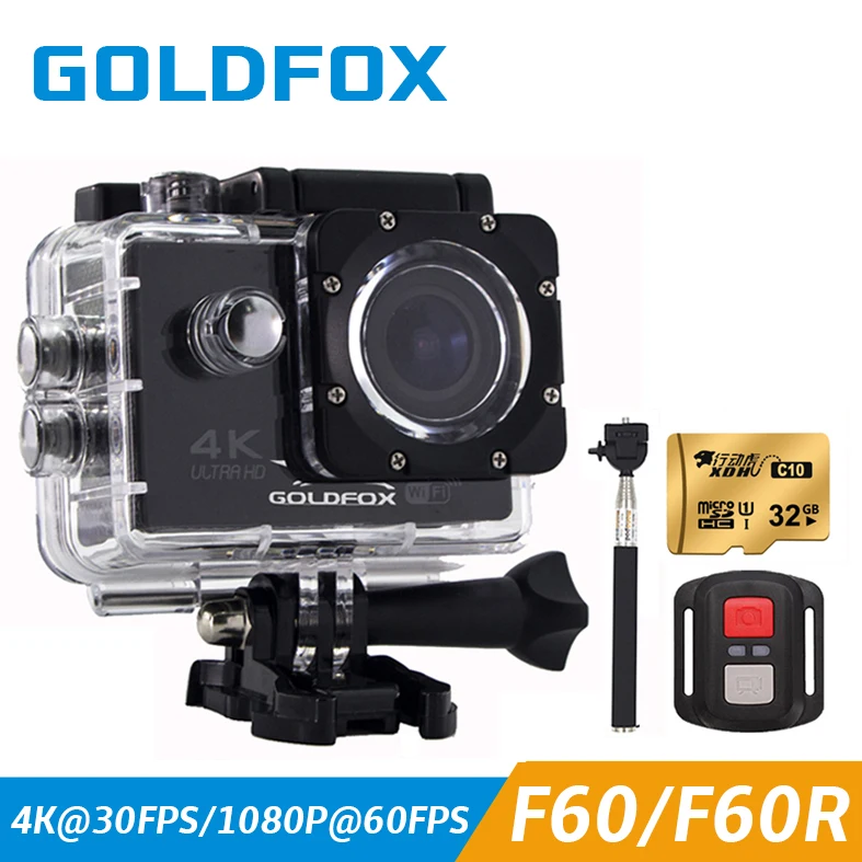 GOLDFOX H9 стильная Экшн-камера 16MP Wifi HD 4K камера Go Водонепроницаемая профессиональная камера Спортивная DV видеокамера велосипедный шлем автомобильная видеокамера