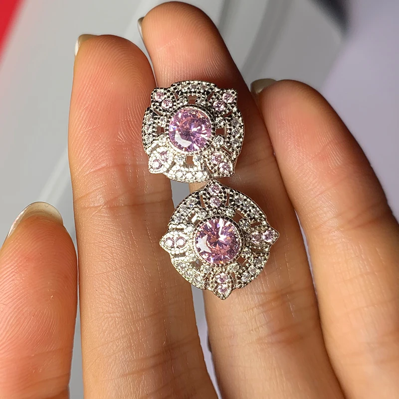SEVENA массивные серьги для женщин Круглой Огранки AAA кубическая подвеска с цирконом ювелирные изделия аксессуары обручальные свадебные серьги