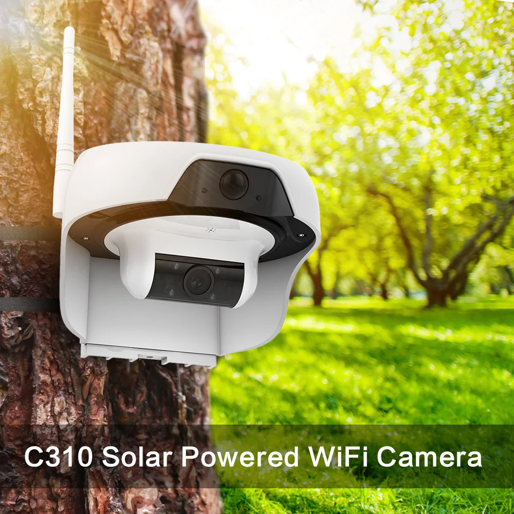 Freecam Hd Solar Rechargeable Wireless Wifi Camera With  Motion-activated/alarm Push/night Vision/built-in 8gb Sd Card C310 - Ip  Camera - AliExpress