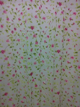 

CS 54 3 Colors Floral Tulle Voile Door Window Curtain fabric Drape Panel Sheer Scarf Valances lace Curtain fabrics custom diy