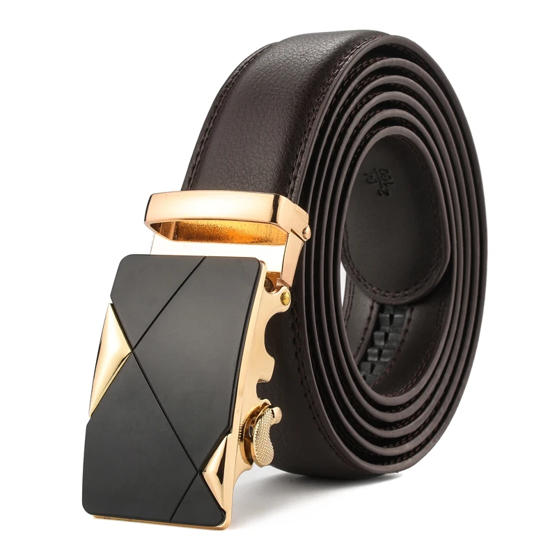 Fashion mens business leather belt , High quality Automatic buckle