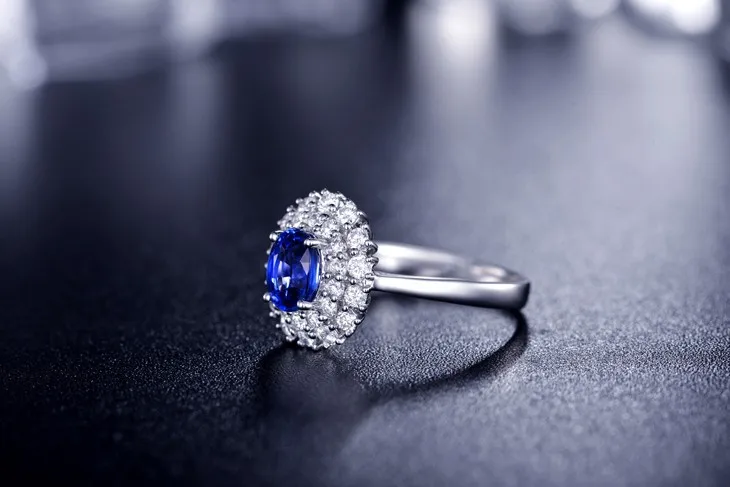 ZOCAI кольцо Au750 18 К white gold 1,6 CT Сертифицированный подлинной кольцо с сапфиром ювелирных камней fine jewelry W06157