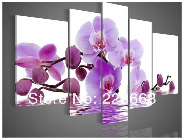 Hand Painted Violet Picture On Canvas Purple Flower Oil Painting No Hand Painted Violet Picture On Canvas Purple Flower Oil Painting No Frame For Bedroom Wall Art