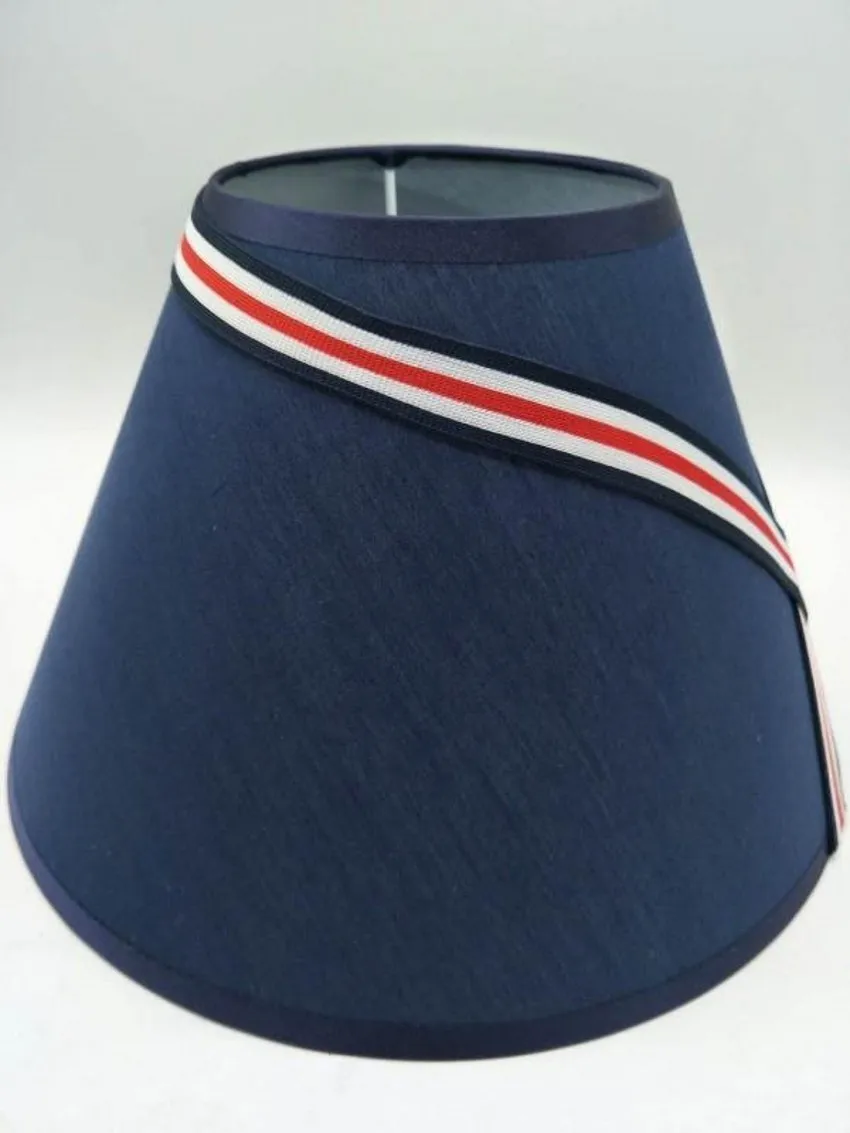 E27 lamp shade for table lamp for bedroom lamp horn shaped blue fabric lamp shade