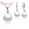 3 Color Option White/Black/Pink Pearl Jewelry Sets Luxury 925 Sterling Silver Necklace Pendant Earrings Set for Women Gift ► Photo 1/3