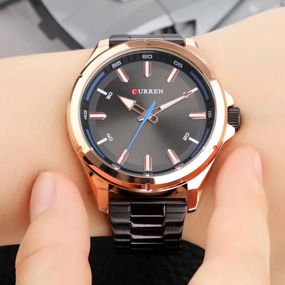 CURREN Fashion Men\'s Watch with Stainless Steel Strap Simple Creative Quartz Wristwatch for Men Clock erkek kol saati Waterproof 2019 (30)