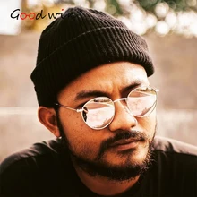 Good Win винтажные круглые мужские солнцезащитные очки Роскошные брендовые дизайнерские женские солнцезащитные очки Круглые ретро Зеркальные Солнцезащитные очки мужские женские розовые