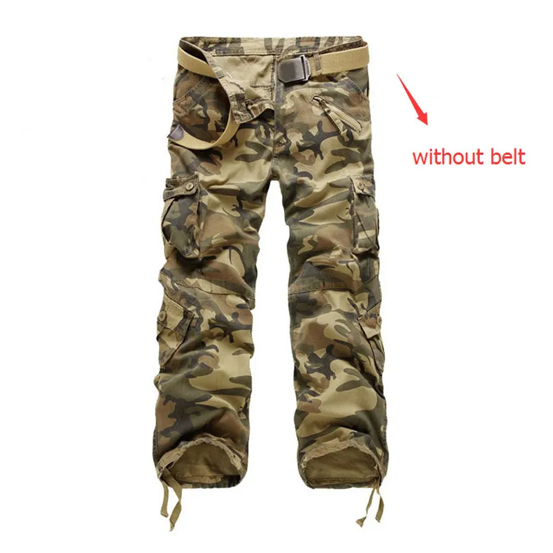 Yellow Camo JACKSANQI мужские военные мульти-карманы брюки для спорта на открытом воздухе Тактические свободные брюки для пешего туризма кемпинга рыбалки альпинизма брюки RA198 - Цвет: Yellow Camo