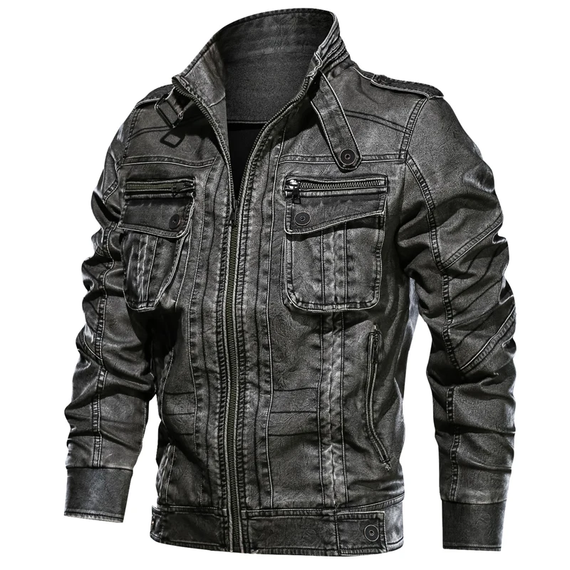 Мужская кожаная куртка размера плюс, новинка, мотоциклетная кожаная куртка, Мужская Уличная одежда, искусственная кожа, мужская куртка, XL-6XL