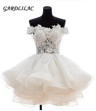2017 ball gown ivory dress for prom beading applique short lovely evening dress Vestidos para festa Abendkleider