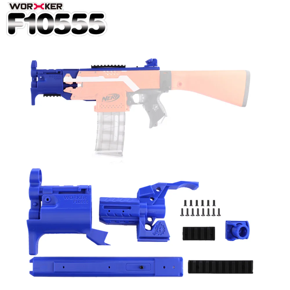 

Worker f10555 3D Printing Modularized NO.114-K Front Tube Kit for Nerf Stryfe - Blue