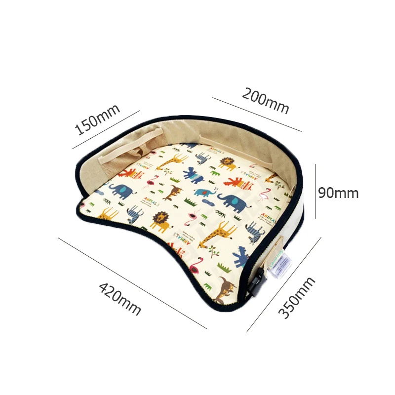 Детский портативный стол для автомобиля, детский держатель для коляски, стол для еды, водонепроницаемый, детский столик, автомобильное сиденье, лоток для хранения, детская игрушка 42*35 см